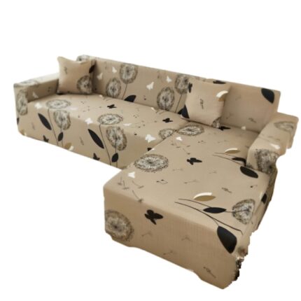 Husa elastica pentru coltar, Jojo Home, Imprimeu Papadie, M L, Multicolor