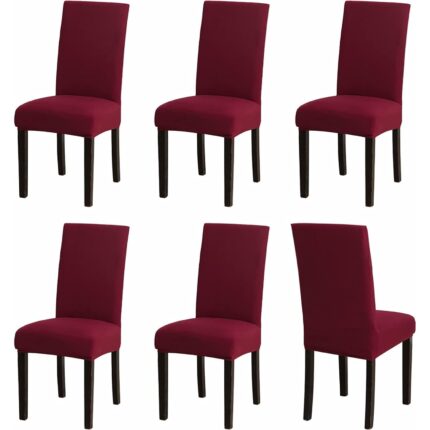 Set 6 Huse Scaune, ZUNSEAT, Visiniu, 45-55 x 38-45cm, Visiniu