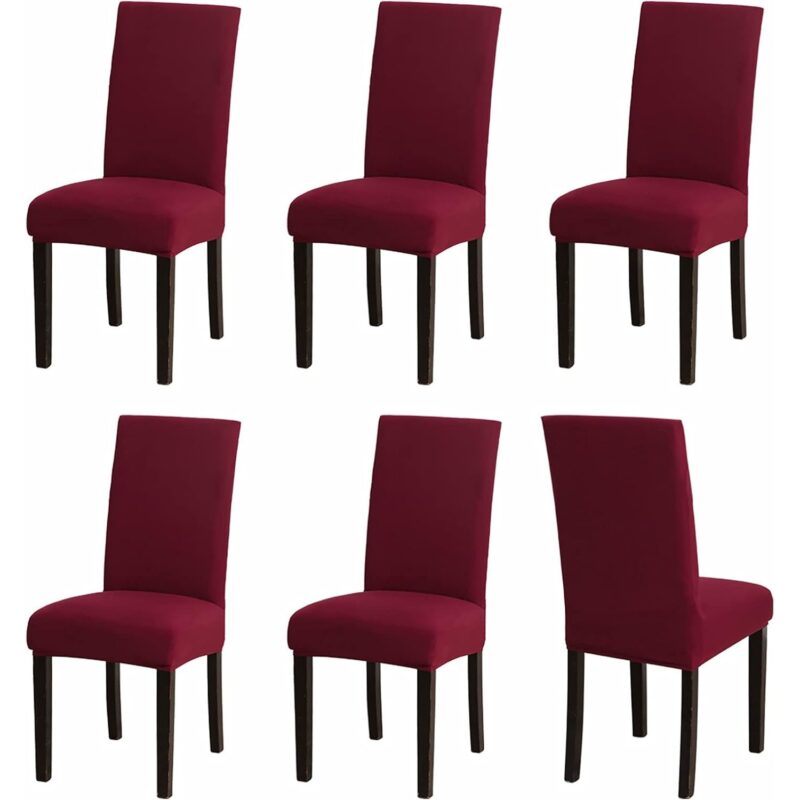 Set 6 Huse Scaune, ZUNSEAT, Visiniu, 45-55 x 38-45cm, Visiniu