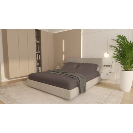 Husa bumbac cottone 180x200 gri, bumbac 100%
