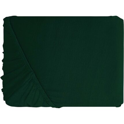 Cearceaf cu elastic, Patru Anotimpuri, bumbac jersey, Verde inchis, 140 x 200 cm