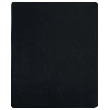 Cearsaf de pat cu elastic vidaXL, negru, 160x200 cm, bumbac