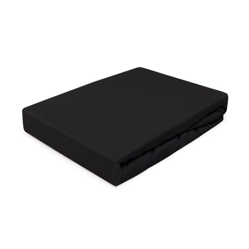 CCearceaf cu elastic, Darymex, Jerseu, 120x200 cm, Negru