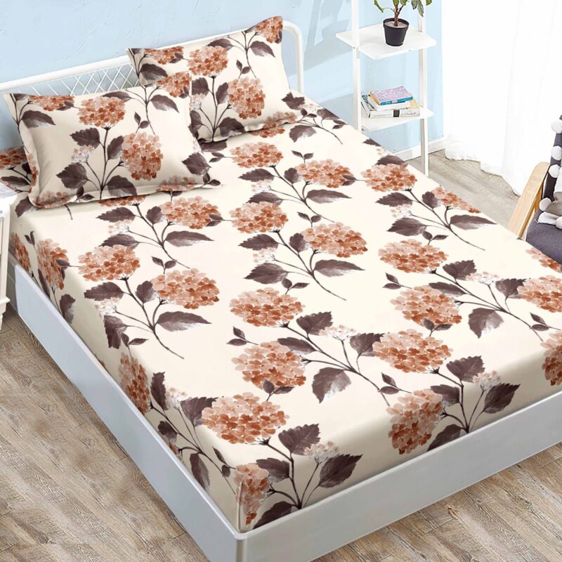 Set husa de pat Finet Elegance + 2 fete perna pentru saltea de 180x200 cm, Bej, HF2FP16