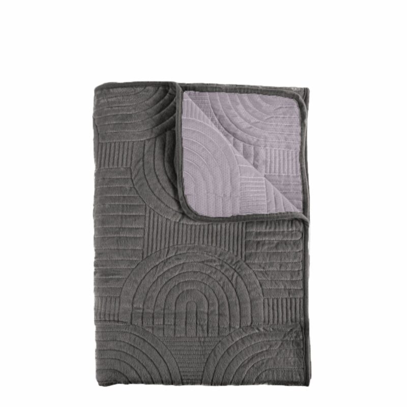Cuvertura Canapea, Naimeed D4902S, 70x150cm, poliester, pufoasa, matlasata, Gri Inchis