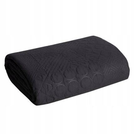 Cuvertura de Pat decorativa, Eurofirany, BONI-5 220x240 patchwork Negru