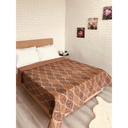 Cuvertura matlasata reversibila Casa Sabry, 200x220 cm , maro