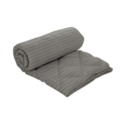 Pilota Damasc Alcam, 180x200 cm, husa bumbac damasc, umplutura 50% bambus, 50% fibre siliconice, 300 g/mp, gri