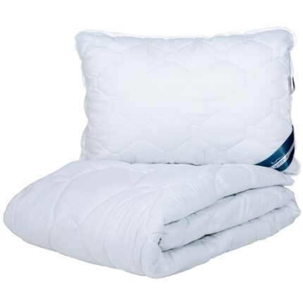 Set Superior Plus Somnart pilota matlasata, 150x200 cm, 400 g/mp, nivel ridicat de caldura si o perna 50x70 cm, bumbac