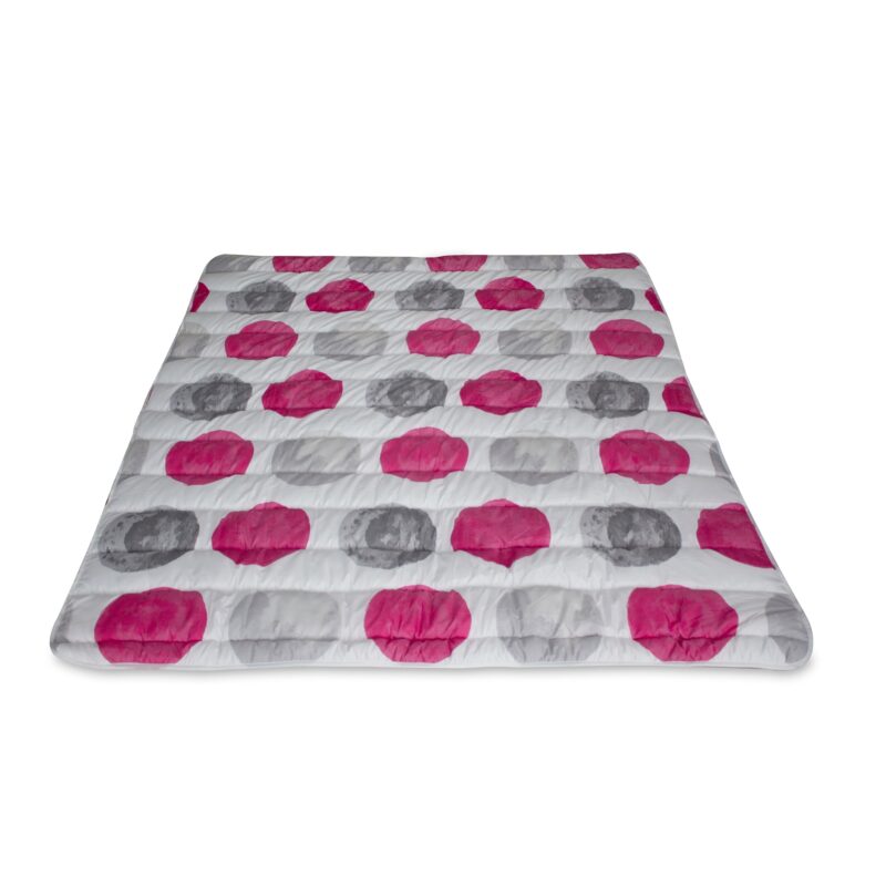 Pilota Alcam Sweet Dots microfibra matlasata, 220x200 cm, 250g/mp, nivel de caldura mediu