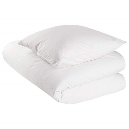 Set 2 piese pilota de vara Kotonia Home - 1 persoana 140x200 cm 150g/m2, cu 1 perna 50x70, Alb