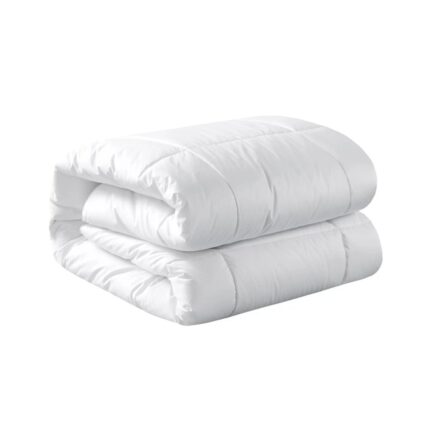Pilota matlasata cu umplutura lana si invelis din bumbac mercerizat pentru iarna, 400 g/mp, Alb, 210x230 cm