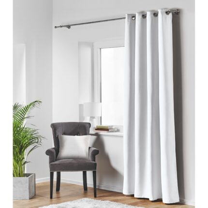 Draperie cu inele Blackout Splendid, 140x260 cm, poliester 100%, alb