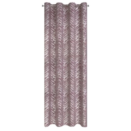 Perdea decorativa cu inele metalice Sara 140x250 Eurofirany Roz pudra, Argintiu