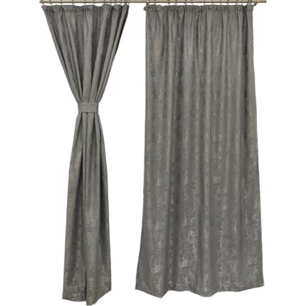 Set doua draperii semiopace 2x200x245cm stone gray, colectia "Imaginaria", by Liz Line - DR1902