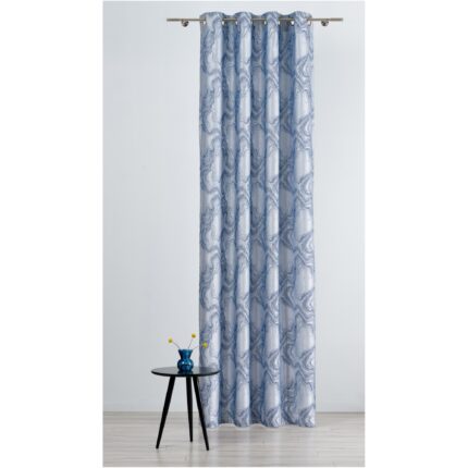 Draperie cu inele Mendola Interior Carrara, 140 x 260 cm, 100% Poliester, gri