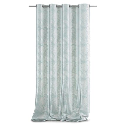 Draperie Kayra, Zender Textil, Poliester, 140x245 cm, Menta/Argintiu