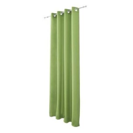 Perdea Beautissu Amelie VB, Efect usor de intunecare, Agatare cu inele, 140х245см, Verde