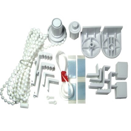 Set montaj pentru perdea rulou, 17 mm, alb