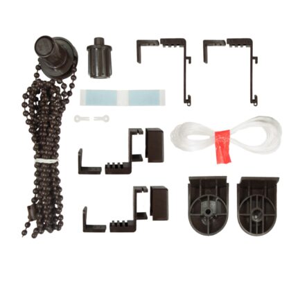 Set montaj pentru perdea rulou, 17 mm, maro inchis