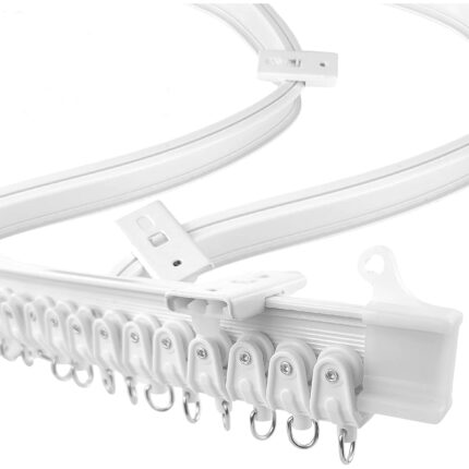 Tija de perdea flexibila, Extensibila, 5 m, Alb