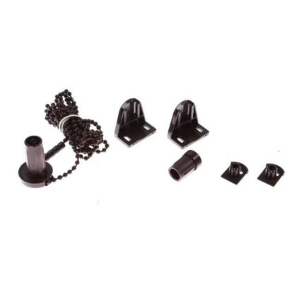Sistem de prindere - kit rolete textile pentru tub 17mm maro