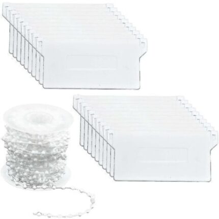 Set 20 capete jaluzele, JeiibrZui, Plastic, 10m, Alb