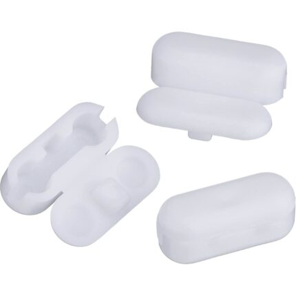 Set 20 cleme pentru snur jaluzele, Sunmostar, Plastic, Alb