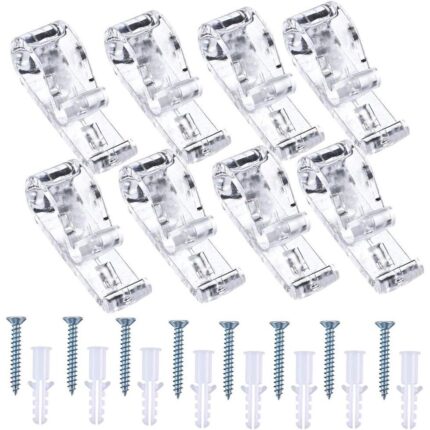 Set 8 accesorii pentru jaluzele, LLWL, Plastic, Transparent