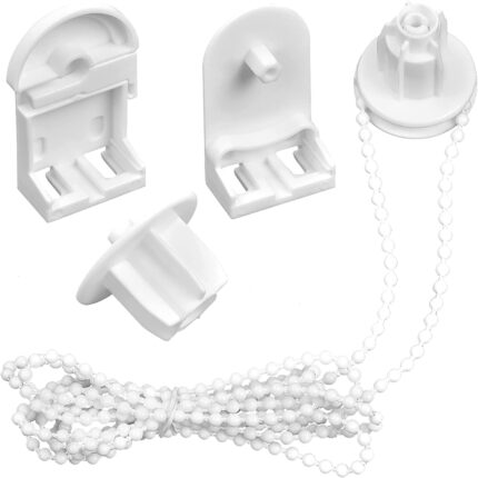 Kit montare jaluzele, PVC, 25 mm, Alb