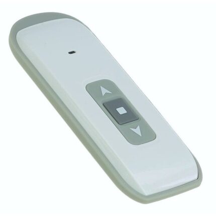 Telecomanda de baza cu 1 canal pentru jaluze, Selve, Aluminiu, 868MHz, 45 x 130 x 17 mm, Alb/Gri