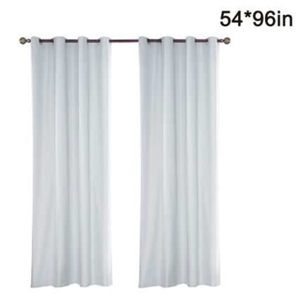 Cortina de exterior, JeiibrZui, Poliester, Alb, 53x95inch, Gri