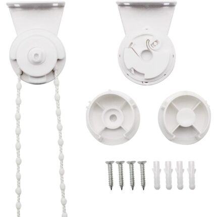Garnituri pentru jaluzele, Plastic/Metal, 28 mm, Alb, 2 buc