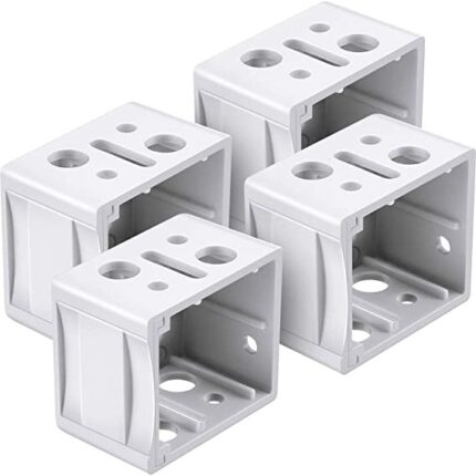Set 4 cleme jaluzele, Plastic, Alb
