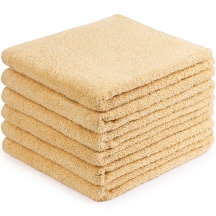 Set 6 prosoape Hotel Supplier, 50x90 cm, bumbac 100%, 500 GSM, Crem