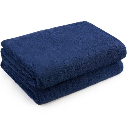 Set 2 prosoape Hotel Supplier, 70x140 cm, bumbac 100%, 600 GSM, Bleumarine