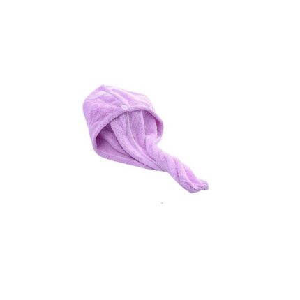 Prosop din microfibre, pentru par lung, stil turban, 50 x 25 cm, mov