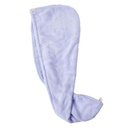 Prosop de Par, Stil Turban, Microfibra, Mov-Lavanda, 65 x 25 cm