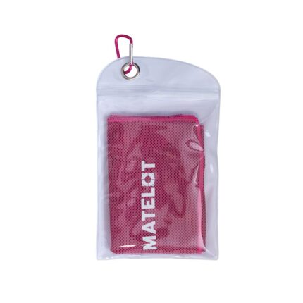 Prosop microfibra MATELOT cu husa inchidere ermetica, efect de racire instant, uscare rapida, ideal pentru sport, plaja, aerobic, fitness, yoga, activitati in aer liber, roz, 50x120cm