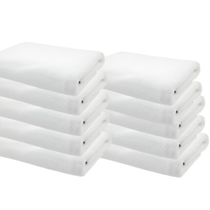 Set 10 Prosoape de Baie Portabile, Bumbac, 140 x 70 cm, pentru Calatorii, Foarte Absorbant, Super Moale, Alb, Neo™