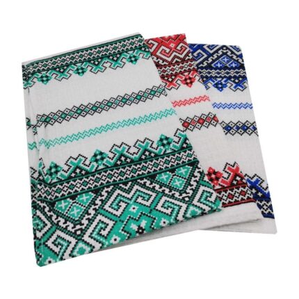 Set 12 Prosoape de Bucatarie, cu motive Traditionale, Bumbac gofrat, 40x60cm