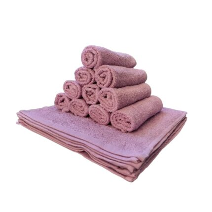 Set 5 prosoape pentru bucatarie, 30x30 cm, 100% bumbac, Mov Lila