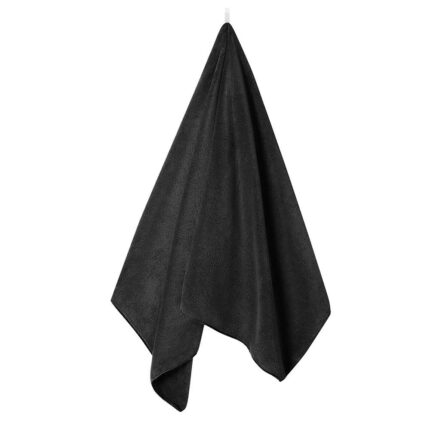 Prosop de baie cu uscare rapida, Spod Igly i Nitki, Microfibra, 50x90 cm, Negru