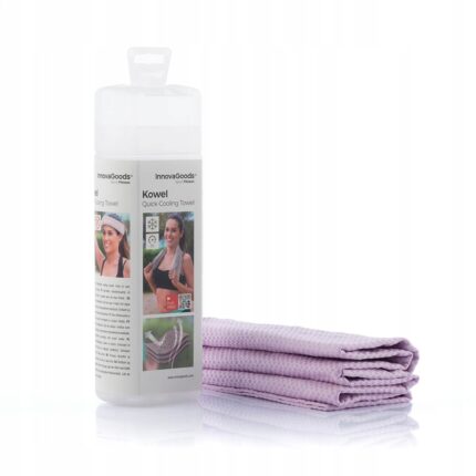 Prosop sport, InnovaGoods, Racire, Antrenament, Husa inclusa, PVA, 66x43 cm, Roz
