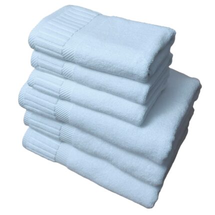 Set Prosoape Premium 750g/mp, Hotel Super Lux Line, 6 Piese,100% Bumbac, Alb