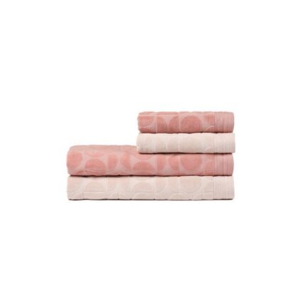 Set 4 prosoape, Ozdilek, Bumbac, 50x90cm/70x150cm, Roz/Bej