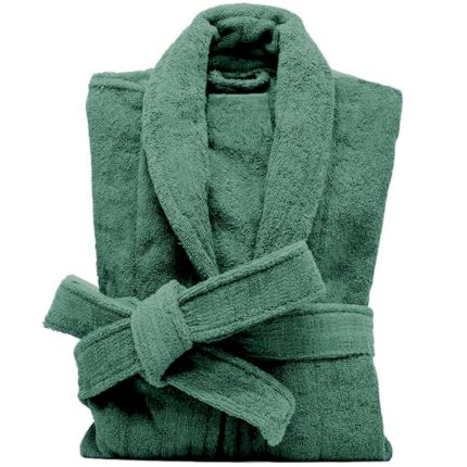 Halat de baie, Unisex, Bumbac, calitate Premium, Verde, L-XL