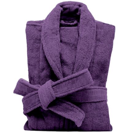 Halat de baie, Unisex, Bumbac, calitate Premium, Mov, 2XL