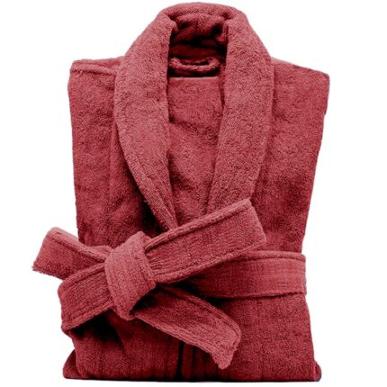 Halat de baie, Unisex, Bumbac, calitate Premium, Grena, 2XL