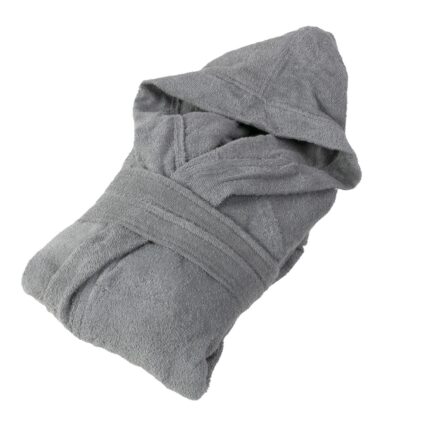 Halat de baie FAZZINI unisex, gri inchis, marimea XL